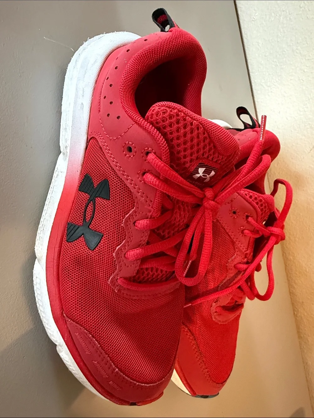 Under Armour Red and Black Training Sneakers